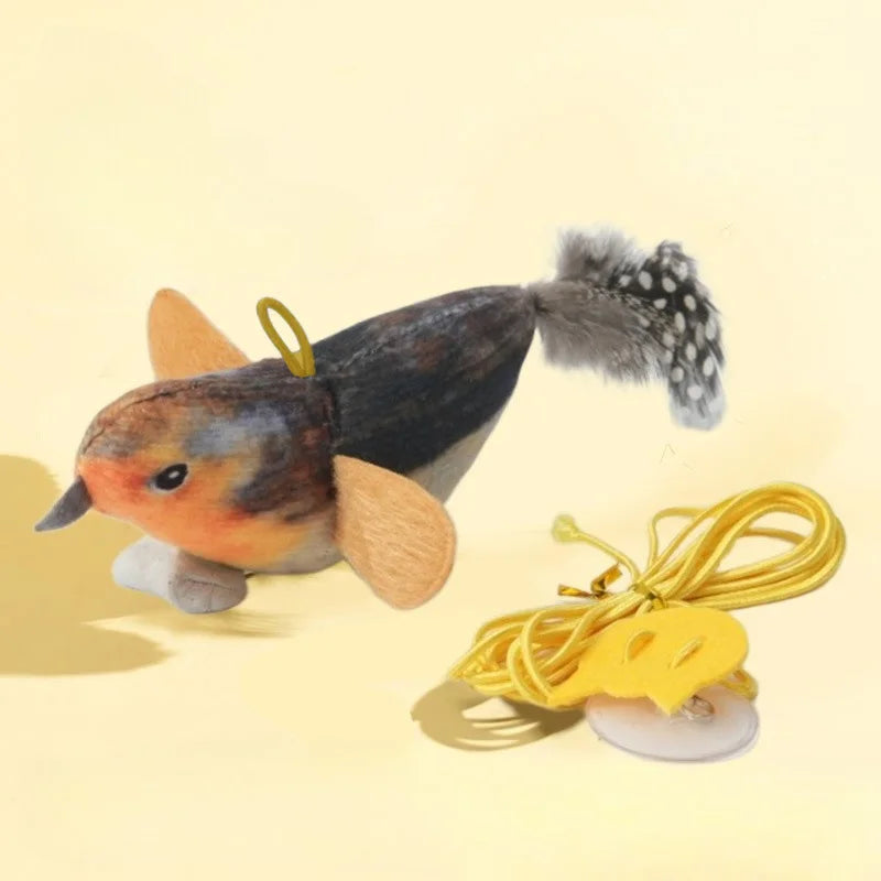 Interactive Bird Cat Toy – Hanging Cat Teaser with Catnip