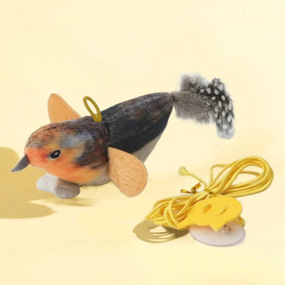 Interactive Bird Cat Toy – Hanging Cat Teaser with Catnip