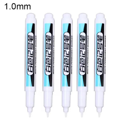 White Paint Marker Pen for Wood, Glass, Metal & Plastic