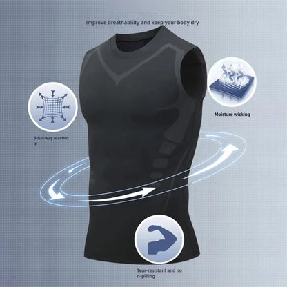 Men's Compression Tank Top Sleeveless Quick Dry Gym Workout Shirt