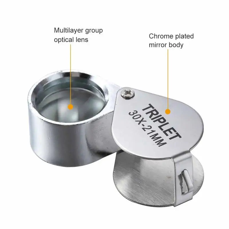 Jewelry Magnifying Loupe – Portable Folding Magnifier for Reading