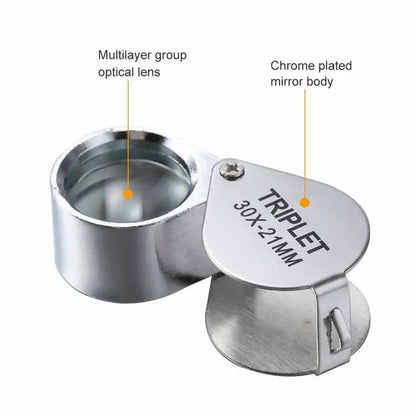 Jewelry Magnifying Loupe – Portable Folding Magnifier for Reading
