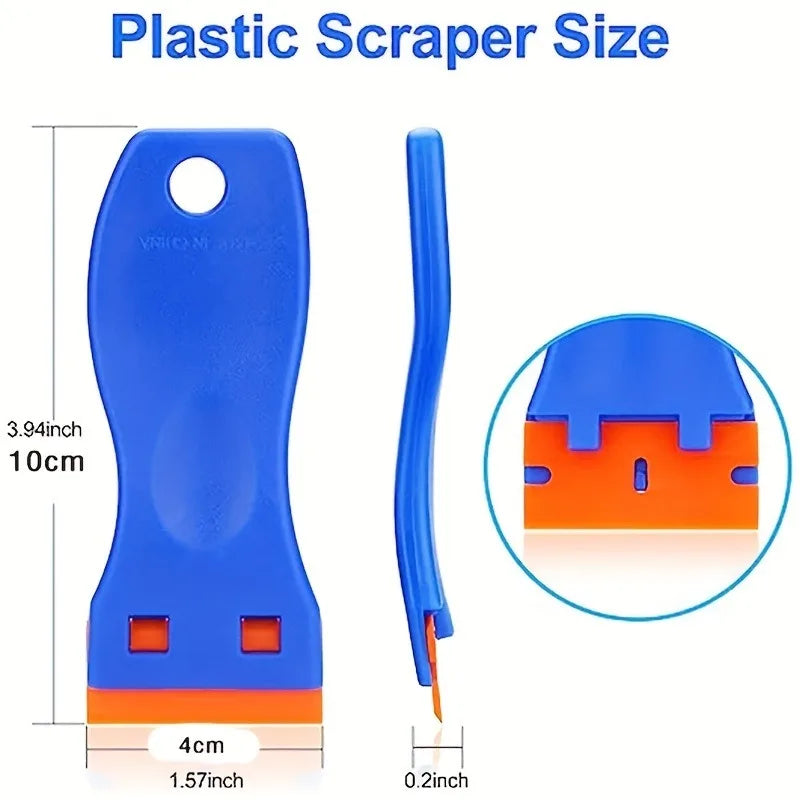 Plastic Razor Scraper for Glass, Stickers & Glue Removal