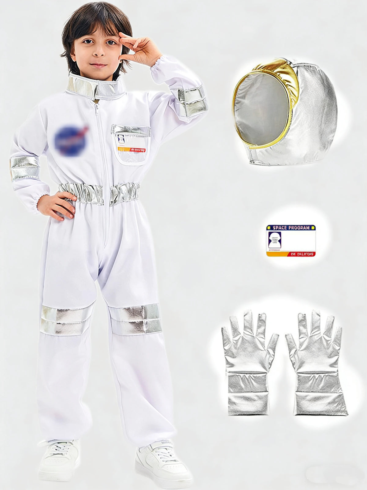 Astronaut Costume – Kids Space Jumpsuit for Halloween & Parties