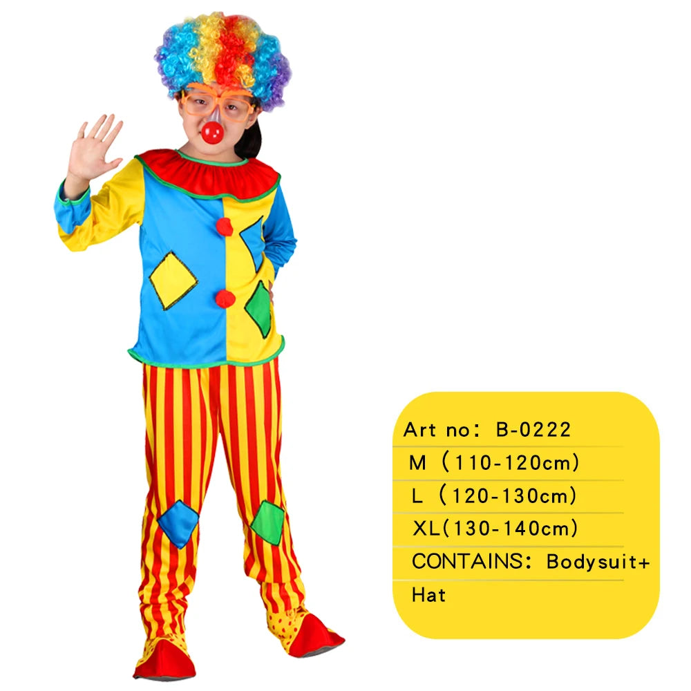 Kids Joker Costume Jumpsuit for Halloween & Carnival