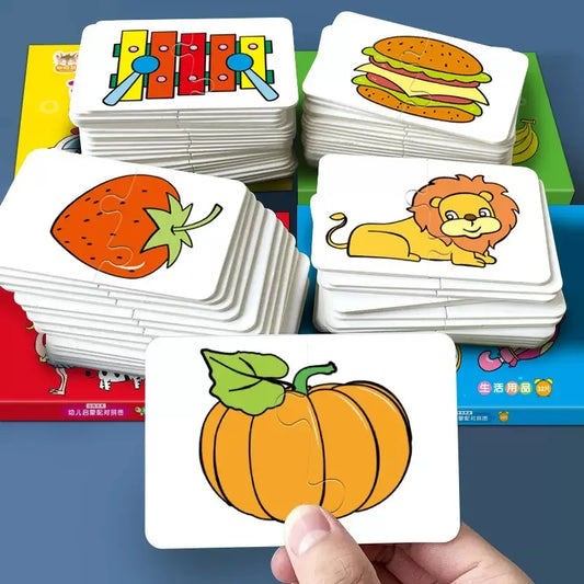 Matching Card Puzzle – 32-Piece Educational Learning Game for Kids