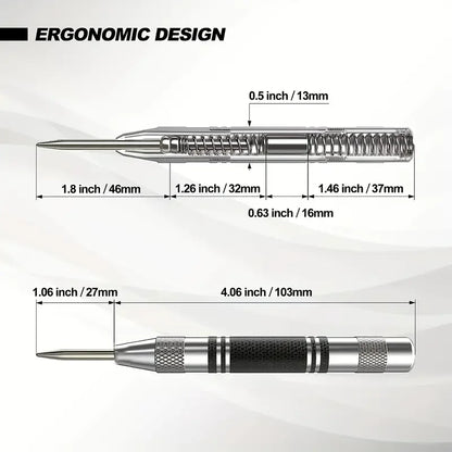 Automatic Center Punch – Spring Loaded Hole Marker for Wood & Metal