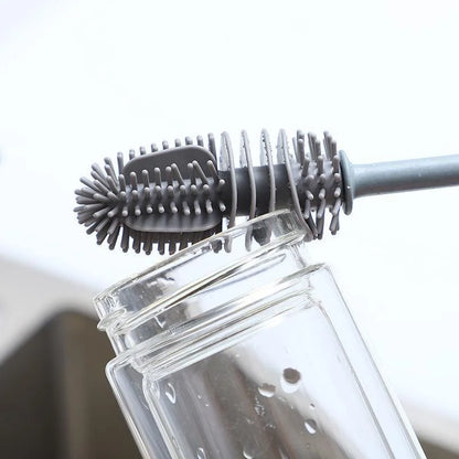 Silicone Bottle Cleaning Brush – Long Handle Cup & Glass Scrubber
