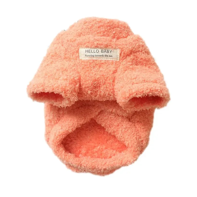 Fleece Dog Jacket – Warm Drawstring Coat for Small and Medium Dogs