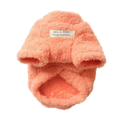 Fleece Dog Jacket – Warm Drawstring Coat for Small and Medium Dogs