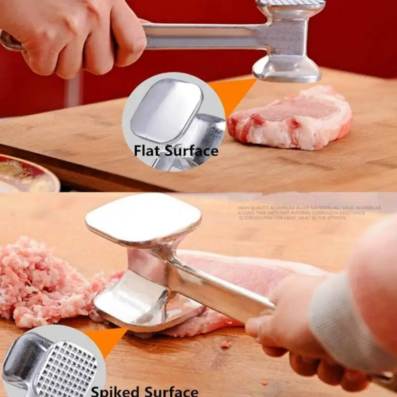 Meat Tenderizer Hammer Zinc Alloy Mallet for Steak Chicken and Pork
