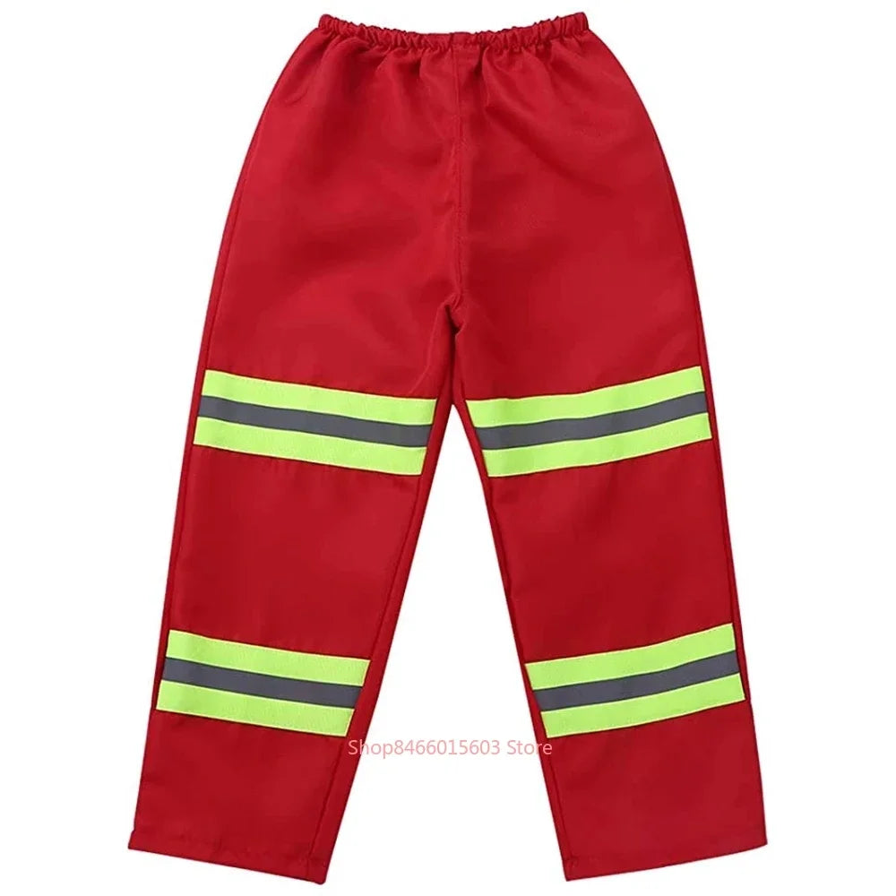 Kids Firefighter Costume – Fireman Uniform Role-Play Set