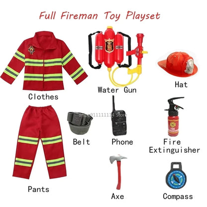 Kids Firefighter Costume – Fireman Uniform Role-Play Set