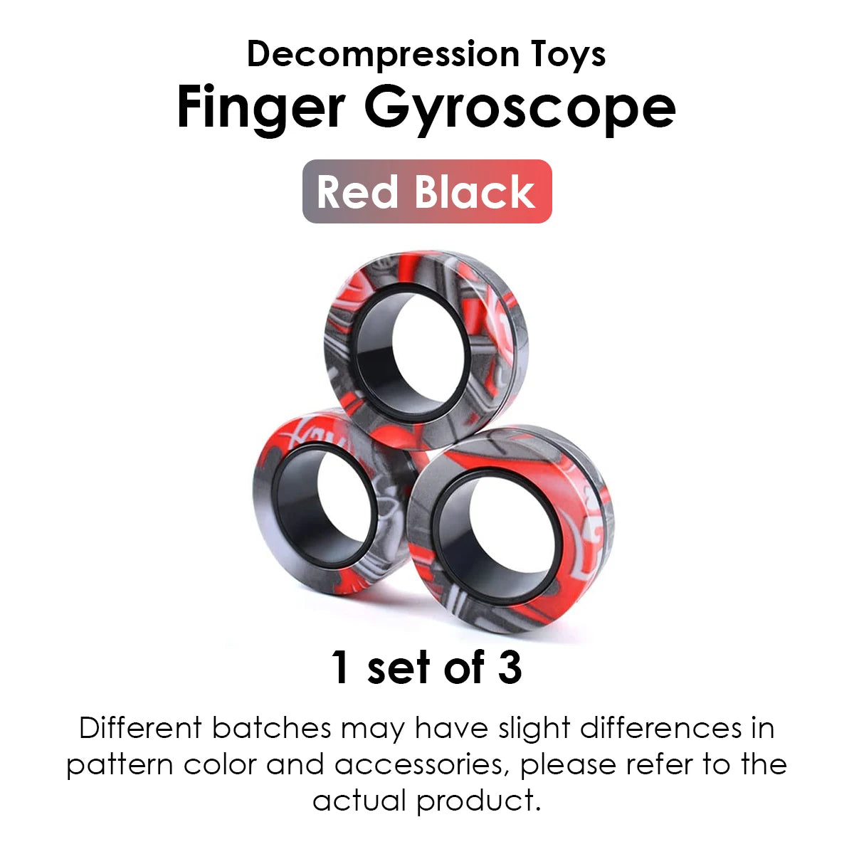 Magnetic Fidget Rings Set – 3PCS Spinner Toys for Teens & Adults