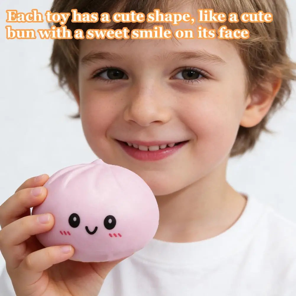 Squishy Sensory Toy Steamed Bun Squeeze Fidget Toy for Kids & Adults