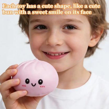 Squishy Sensory Toy Steamed Bun Squeeze Fidget Toy for Kids & Adults