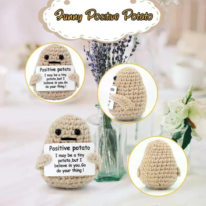 Crochet Plush Doll Potato Hug Pocket Mini Handmade Gift