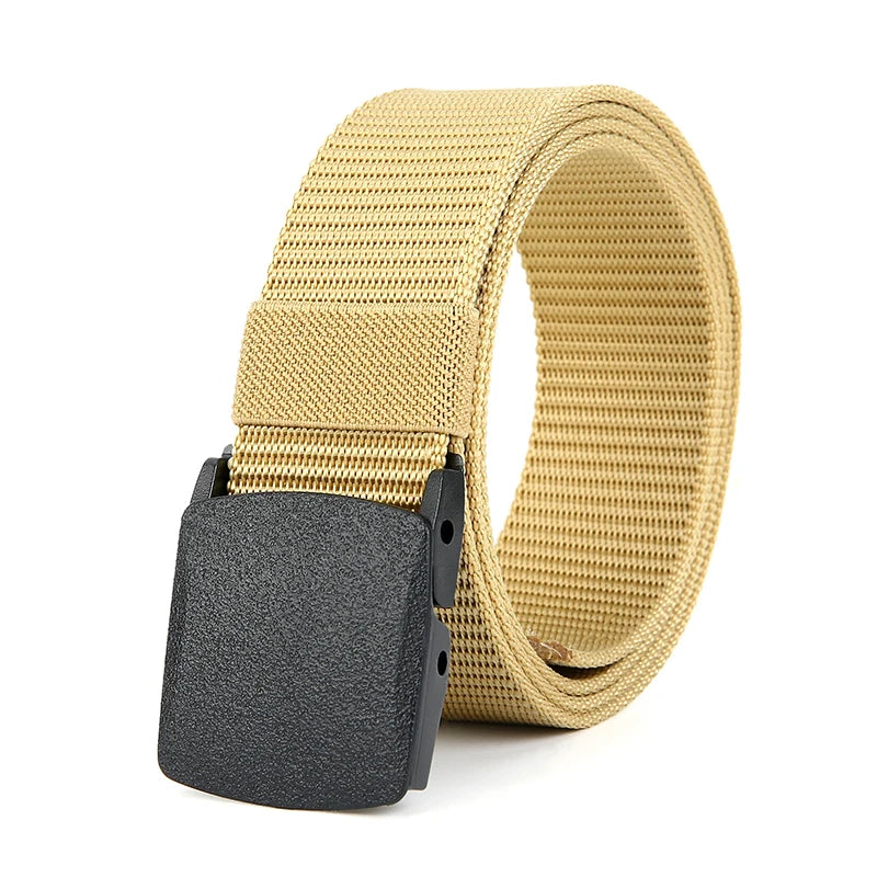 Men's Tactical Nylon Belt with Automatic Buckle for Outdoor Use