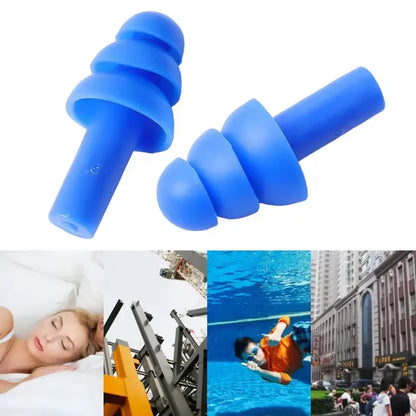 Reusable Silicone Ear Plugs for Sleeping, Swimming & Noise Reduction