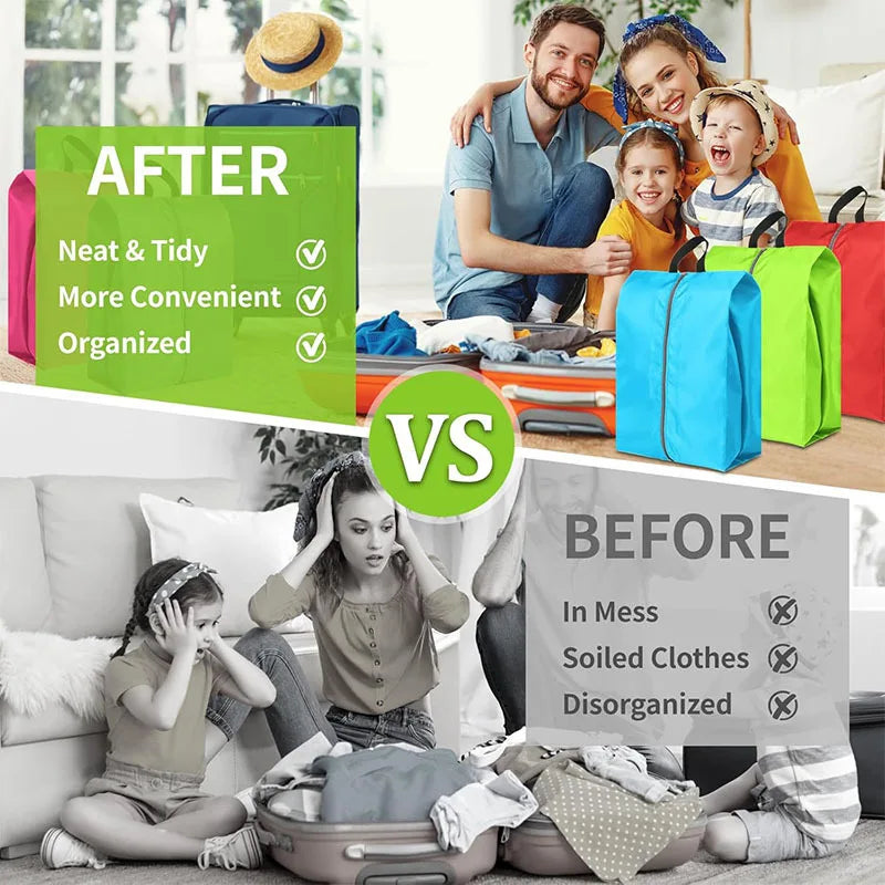 Travel Shoe Storage Bag – Waterproof Zipper Shoe Organizer Pouch
