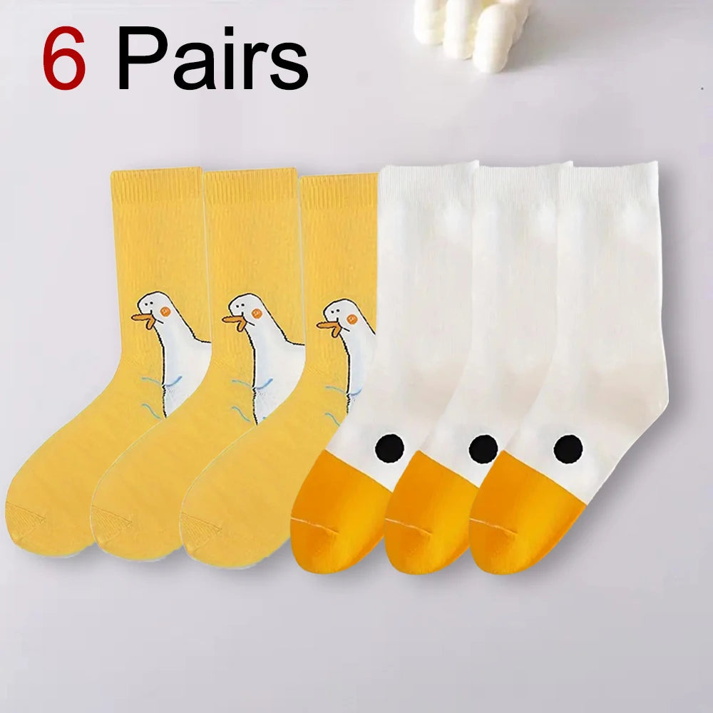 Cute Women's Cartoon Socks – Funny Goose Casual Socks