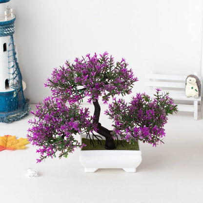 Artificial Bonsai Tree Set for Indoor Home Decor