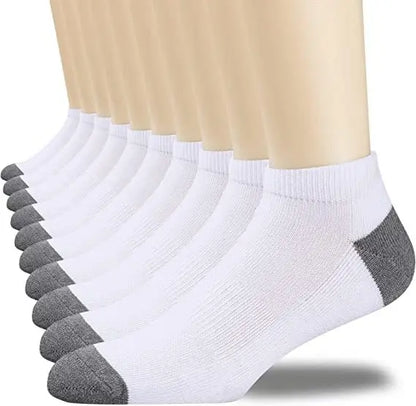 Men's Crew Socks – Breathable Cotton Blend Sports Socks, 5/10 Pairs