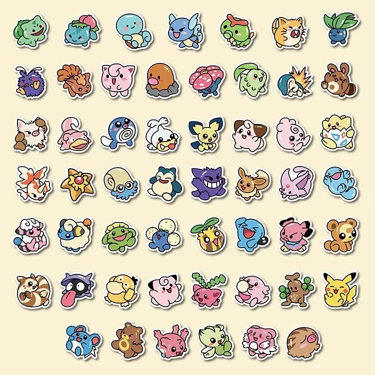 Anime Stickers 50PCS Kawaii Waterproof PVC Decals