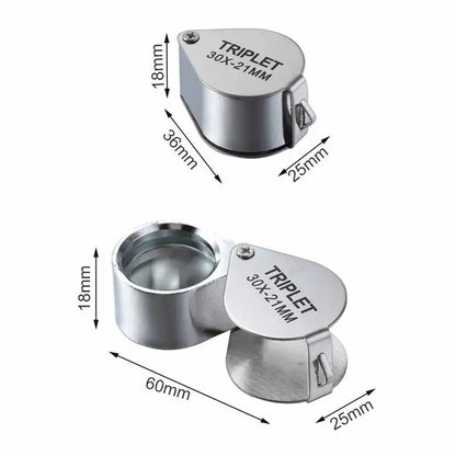Jewelry Magnifying Loupe – Portable Folding Magnifier for Reading