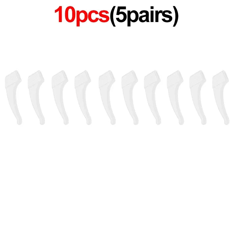 Silicone Glasses Ear Hooks Anti-Slip Eyewear Holders 1 Pair