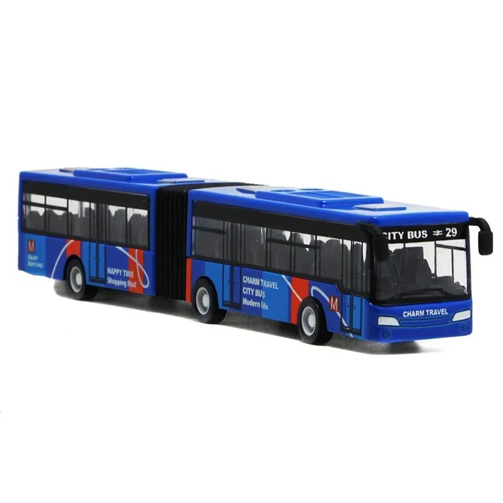 Die Cast City Bus 1:64 Alloy Pull Back Model Toy