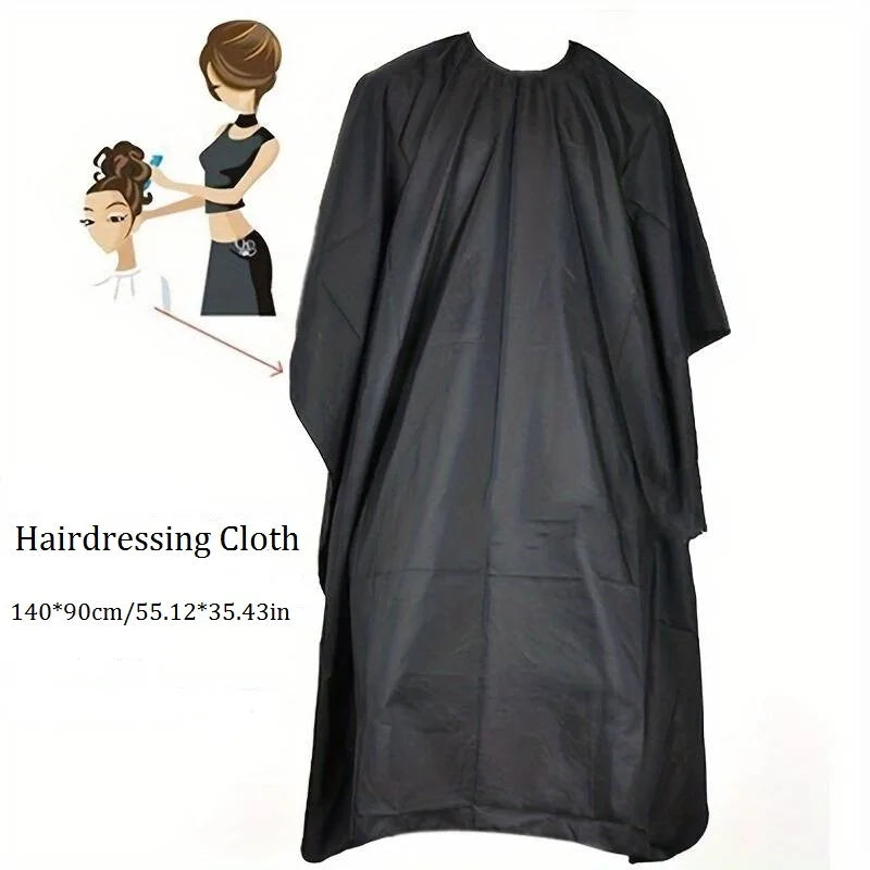 Hair Cutting Cape – Black Barber Salon Cape for Styling and Coloring