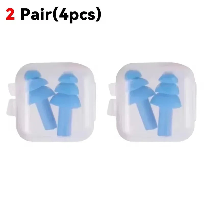 Reusable Silicone Ear Plugs for Sleeping, Swimming & Noise Reduction