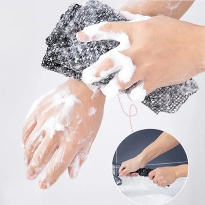 Exfoliating Back Scrub Towel – Long Body Washcloth for Shower