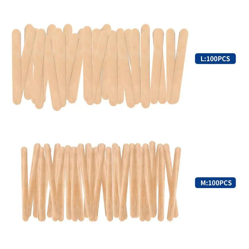 Wooden Wax Sticks – Disposable Waxing Spatulas for Hair Removal