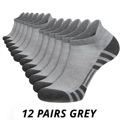 12 Pairs Men's Breathable Mesh Socks – Low Cut Sports & Casual Socks