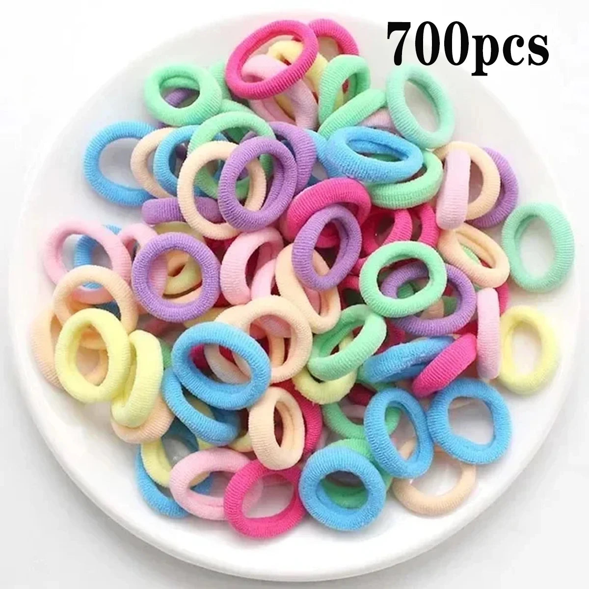Small Hair Ties – Colorful Nylon Elastic Bands for Girls