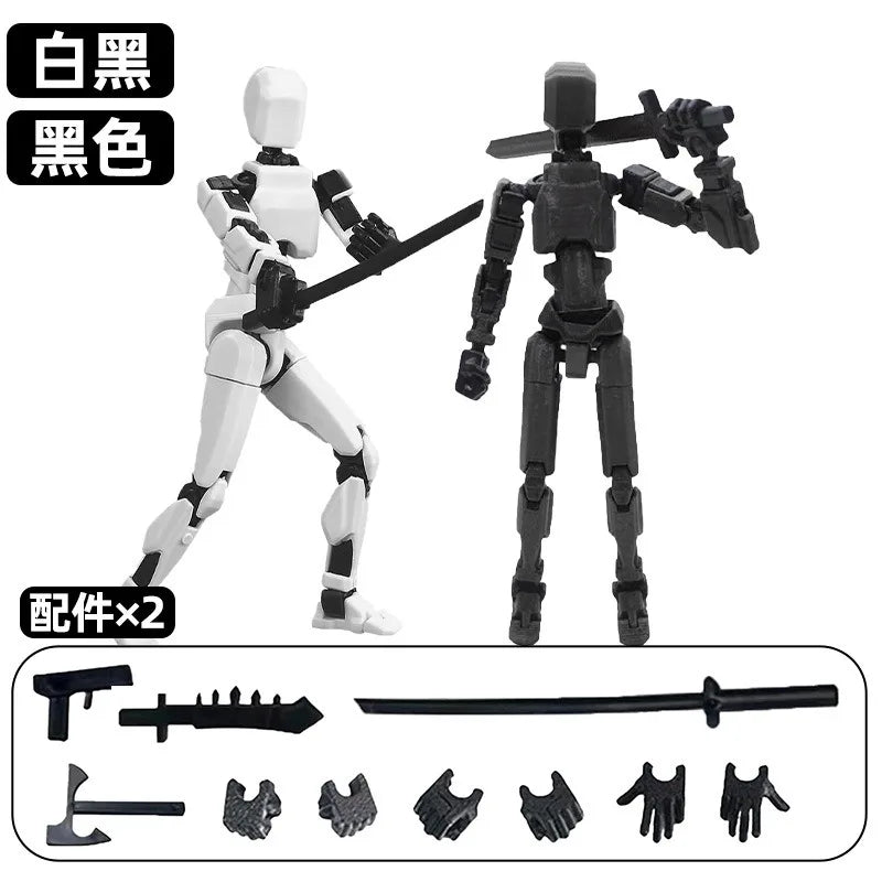 Movable Robot Action Figure, 13-Joint Poseable Model Toy – 14CM