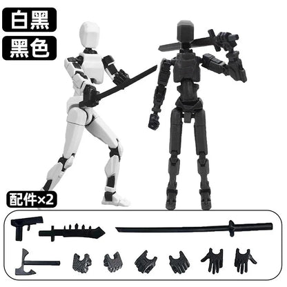 Movable Robot Action Figure, 13-Joint Poseable Model Toy – 14CM