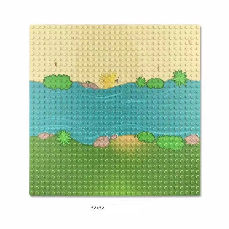 32x32x16x16 Dots Children DIY City Construction Base Plates  Plastic Splice Assembly Building Block Baseplate Entertainment Toys