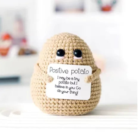 Crochet Plush Doll Potato Hug Pocket Mini Handmade Gift