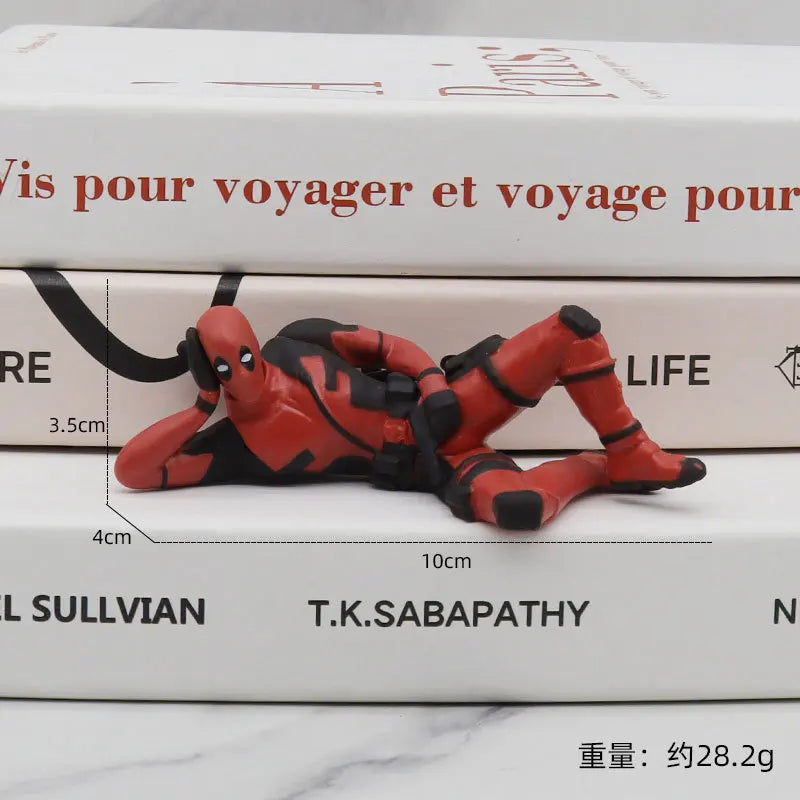 Figura de Acción de Anime Deadpool, Decoración Interior de Coche, Juguete Colgante, Accesorios para Coche, Modelo de Mini Muñec