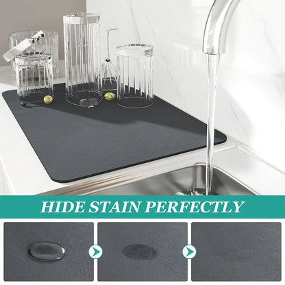 Kitchen Drying Mat – Large Absorbent Quick Dry Pad for Counters