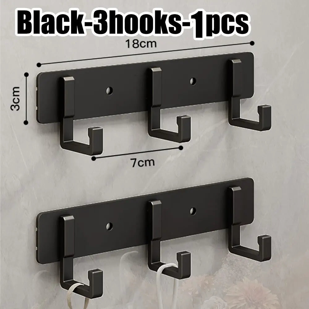 Adhesive Wall Hooks – No Drill Stainless Steel Towel & Robe Hanger