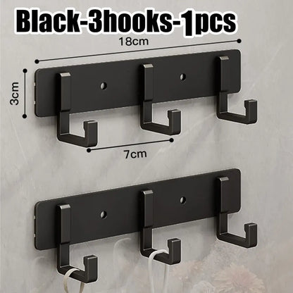 Adhesive Wall Hooks – No Drill Stainless Steel Towel & Robe Hanger