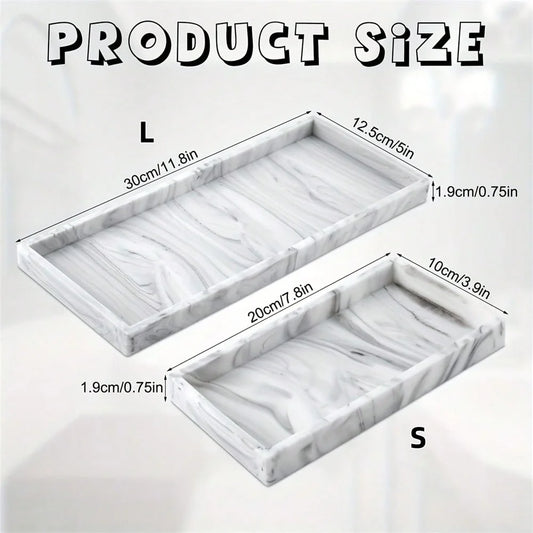 Silicone Bathroom Tray – Decorative Vanity & Jewelry Organizer