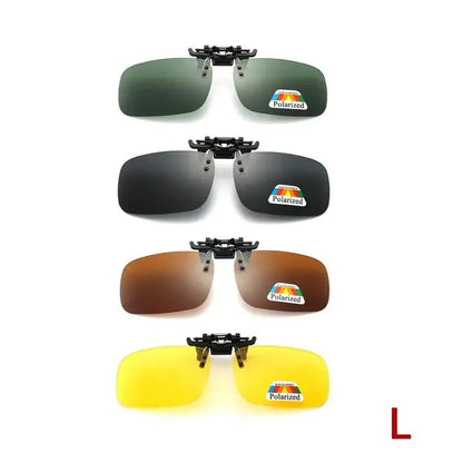 Polarized Clip-On Sunglasses Flip Up UV Protection Lens Clips