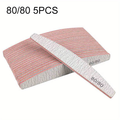 Professional Nail File – Half Moon Sanding File, 80–240 Grit