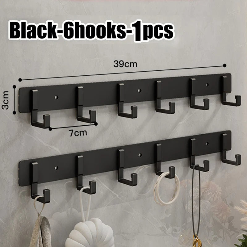 Adhesive Wall Hooks – No Drill Stainless Steel Towel & Robe Hanger
