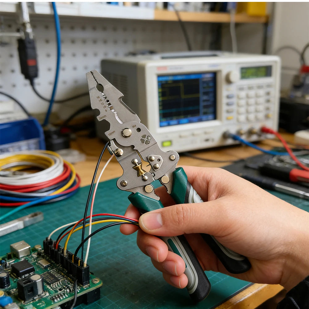 Multifunction Wire Stripper with Folding Pulley Design Pliers